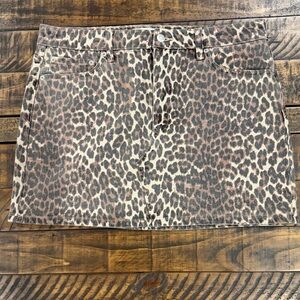 Daze denim Leopard Print Mini Skirt size 31